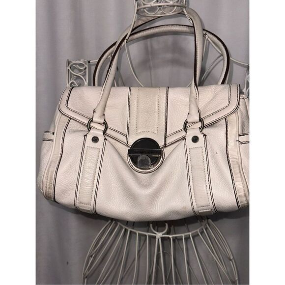 Nice MIchael Kors Westbury Shoulder Bag Leather Purse cream White some wear Good - Picture 1 of 10